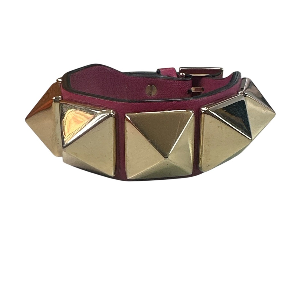 Valentino Garavani Gold and Pink Bracelet
